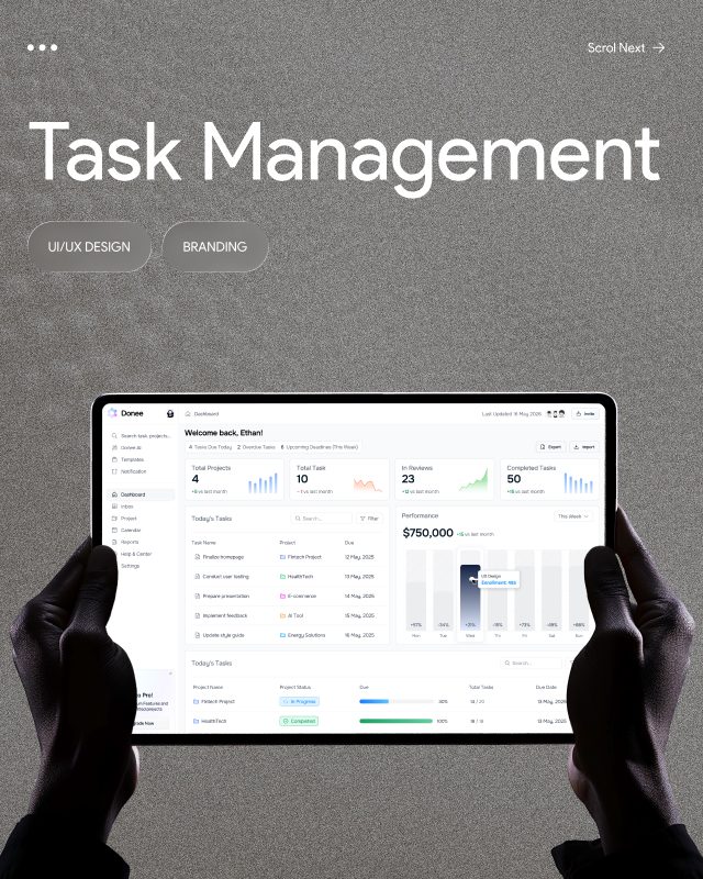 iPad in hands presentation mockup